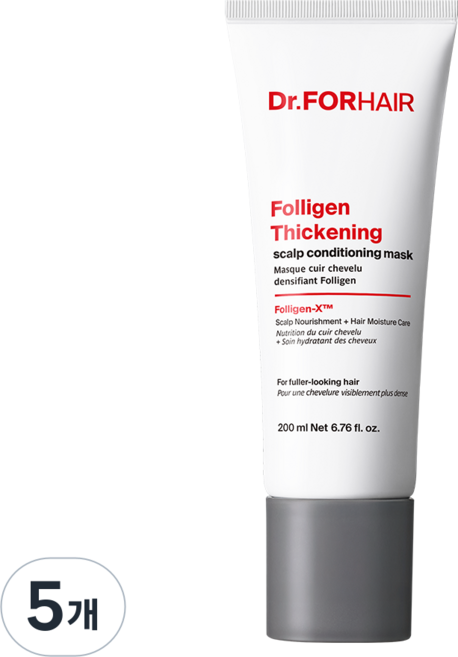 Dr.FORHAIR Folligen 厚髮頭皮調理髮膜 花香麝香, 5個, 200ml