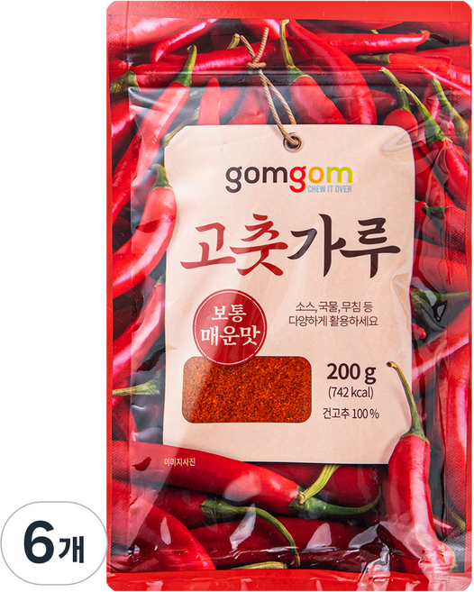 곰곰 고춧가루, 200g, 6개