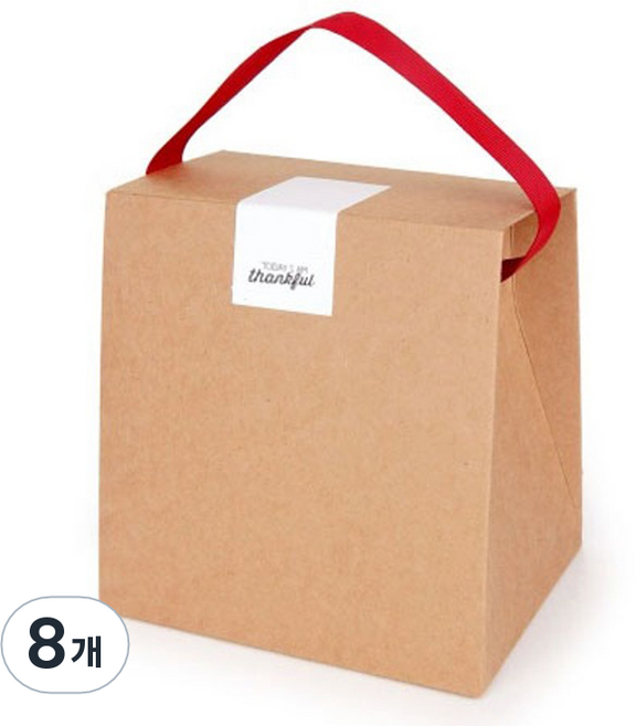 인디케이 사각 끈상자, 크라프트, 8개