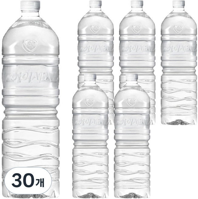 아이시스 생수 화이트캡 무라벨, 30개, 2L