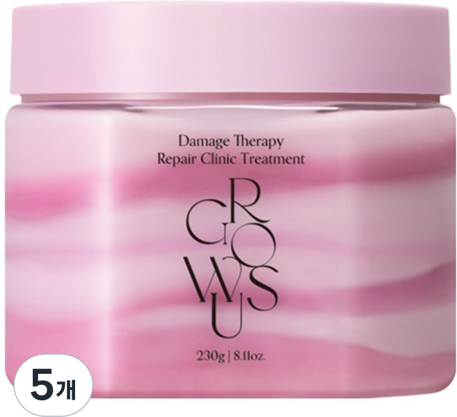 그로우어스 데미지 리페어 클리닉 헤어팩, 5개, 230ml