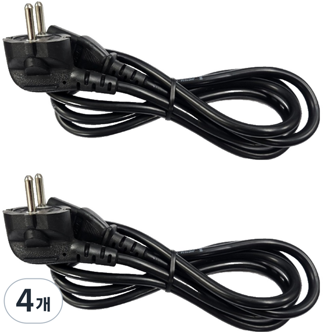 Arrive 韓國製 AC電源線 220V 10A 0.75SQ 電源纜線 電源線, 4個, 1m