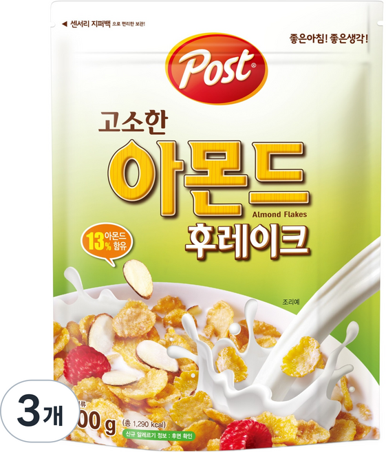 Post 杏仁脆片, 300g, 3個