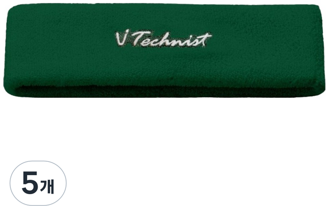 Technist 運動髮帶 TNA6501, 綠色, 5個
