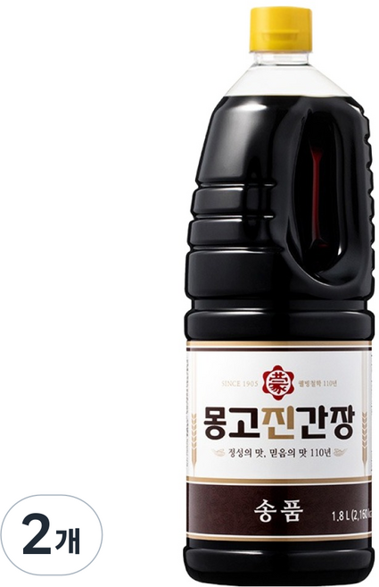 몽고진간장 송품, 1.8L, 2개