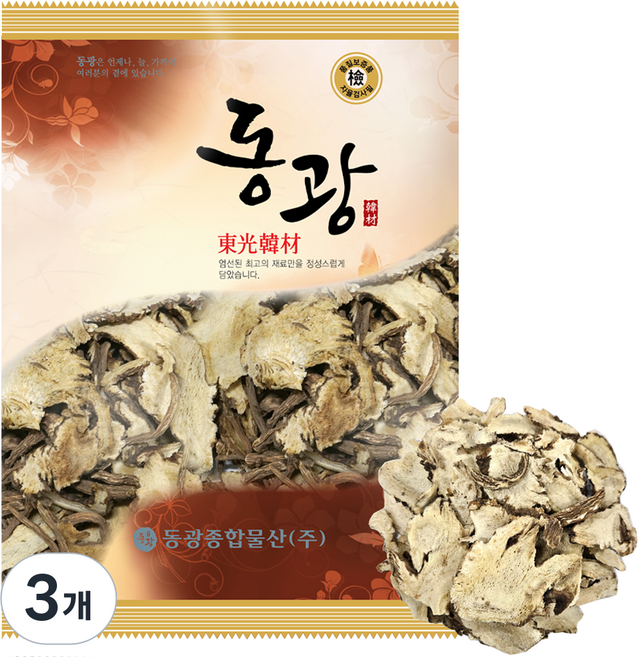 동광한방몰 국내산 제천 참당귀, 300g, 3개