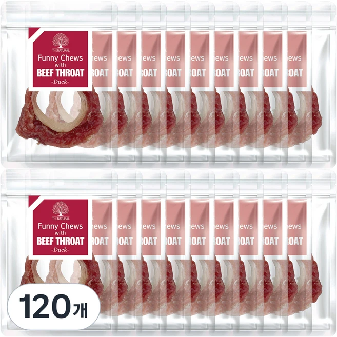 더내추럴 강아지 퍼니츄 소울대 링타입 S, 오리고기맛, 13g, 120개 - 쿠팡