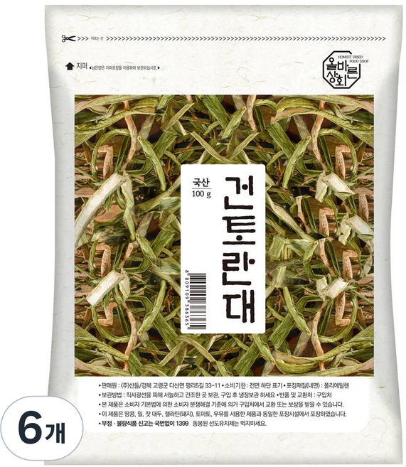 국산 건토란대, 6개, 100g