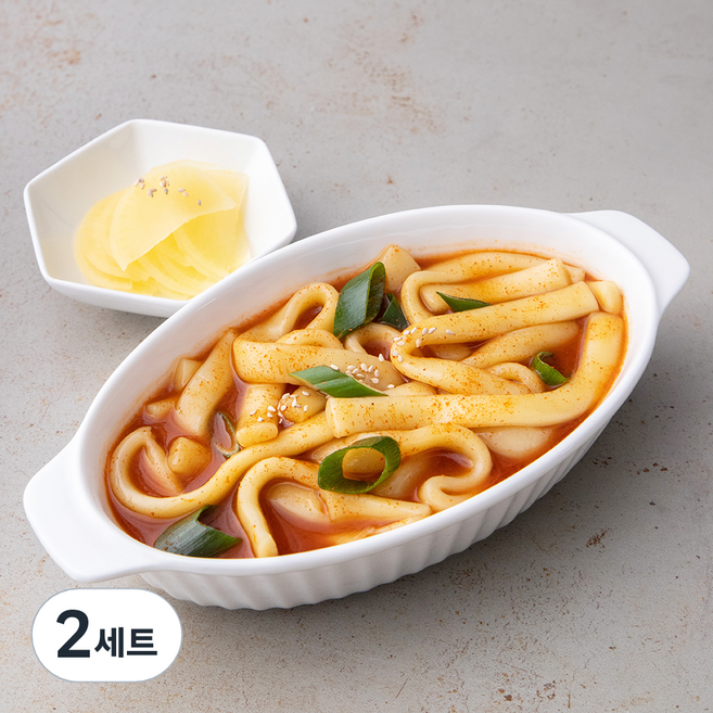 오분떡볶이 납작 + 단무지 4인분 세트 오리지널맛, 940g, 2세트