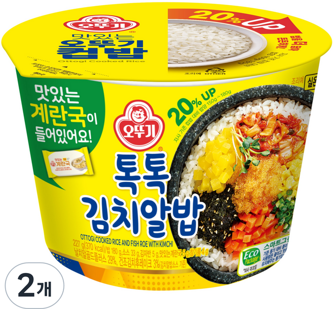 오뚜기 컵밥 톡톡김치알밥, 2개, 227g