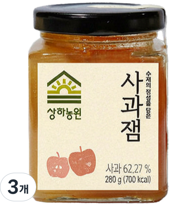 Sangha Farm 蘋果果醬, 280g, 3個