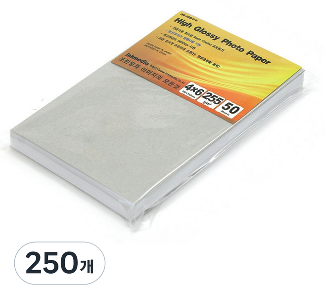 잉크미디어 고광택 포토용지, 4X6, 250개