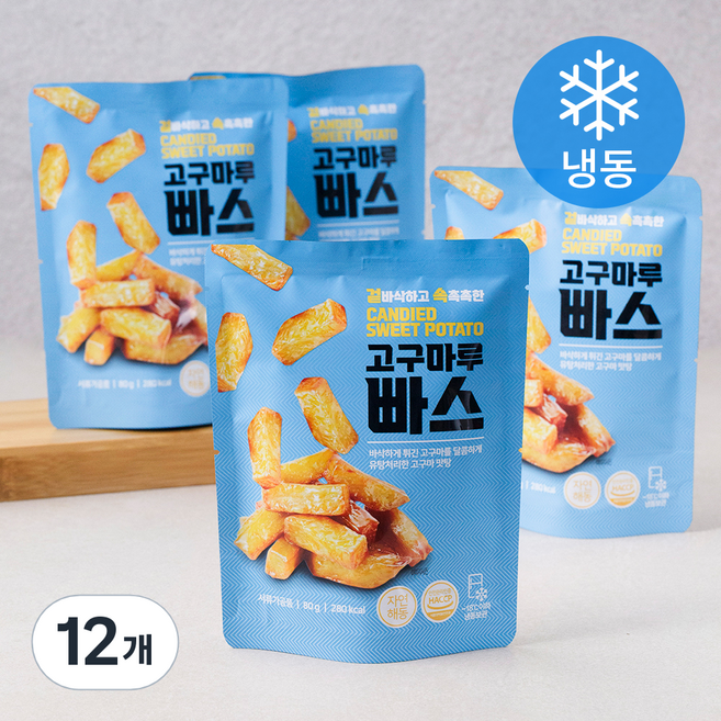 바삭하고 촉촉한 고구마루 빠스 (냉동), 80g, 12개