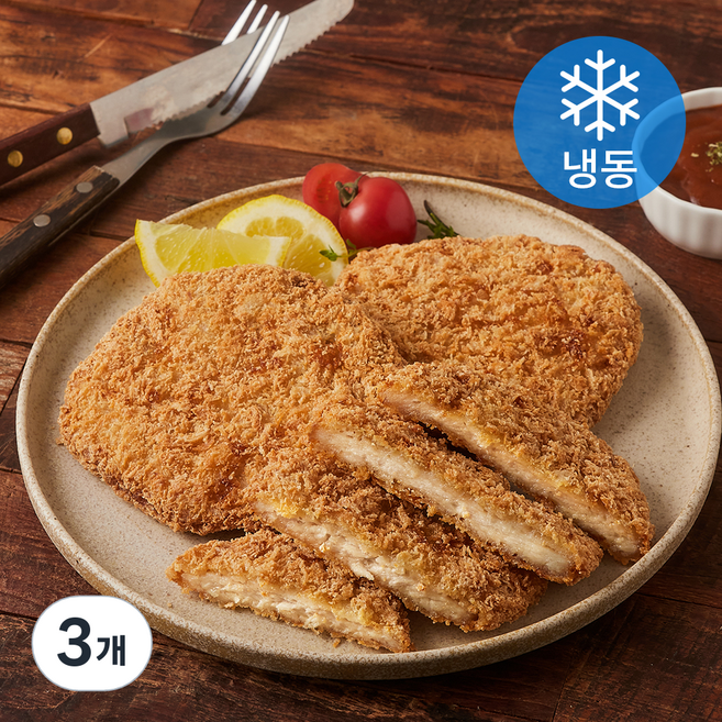 고메공방 통등심 돈까스 (냉동), 500g, 3개