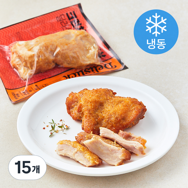 딜리스틱 크런치 닭다리살 쯔란맛 (냉동), 90g, 15개