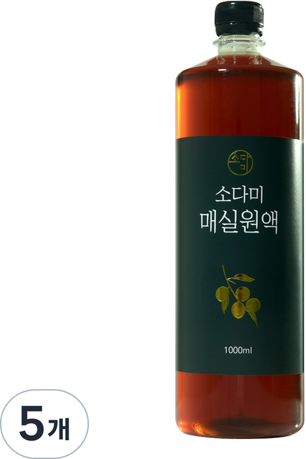 소다미 매실원액, 1L, 5개