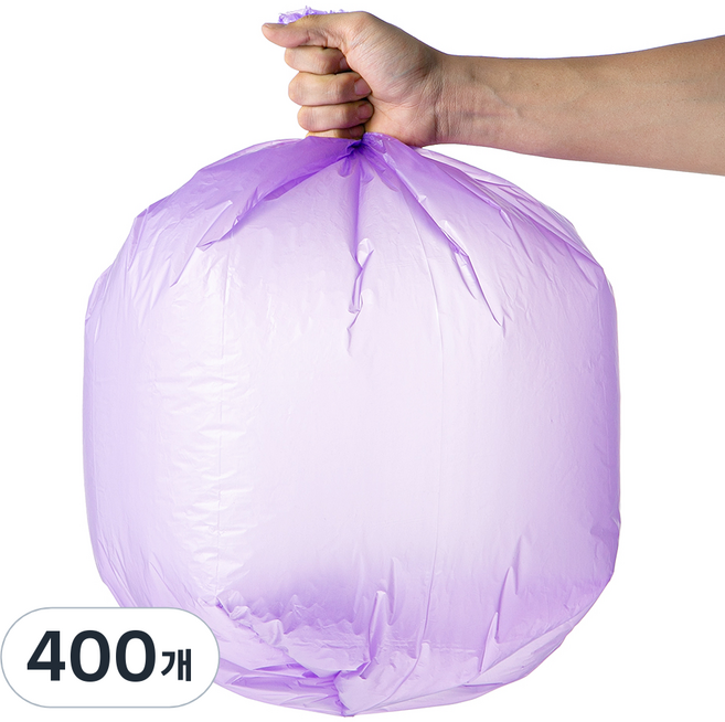 코멧 배접 쓰레기 비닐봉투 퍼플, 400개, 30L