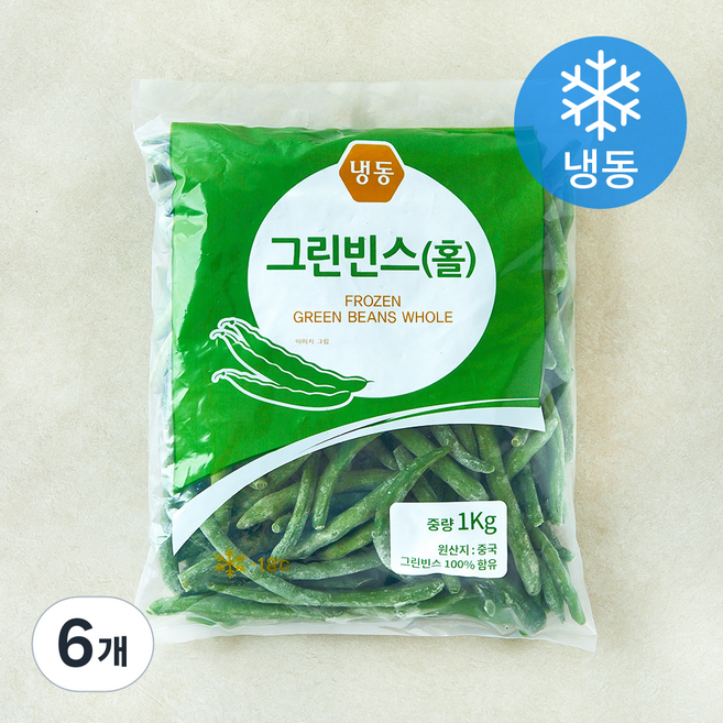 신정푸드 그린빈스 (냉동), 6개, 1kg