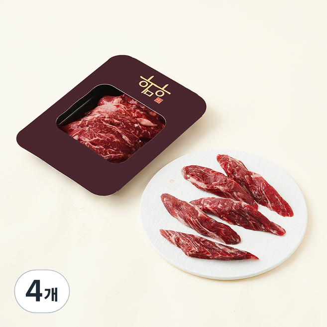 우미우 한우 추리모듬 1++등급 (7) 구이용 (냉장), 200g, 4개