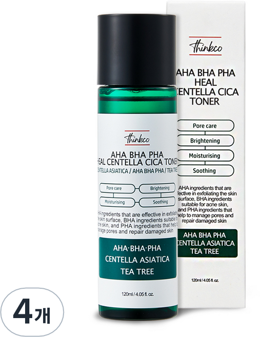 띵코 아하바하파하 힐 센텔라 시카 토너, 120ml, 4개