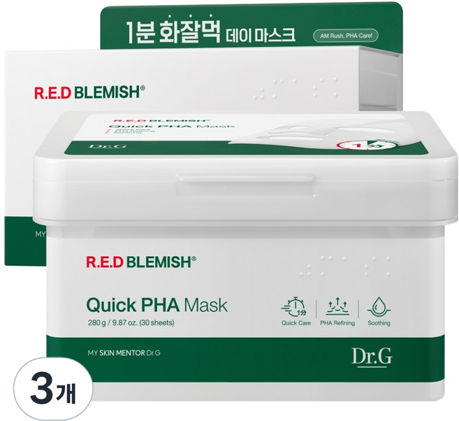 닥터지 레드 블레미쉬 퀵 파하 마스크, 3개, 30개입