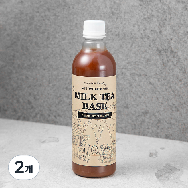 마녀의부엌 위치스 블랙티 얼그레이 밀크티 베이스, 500ml, 2개