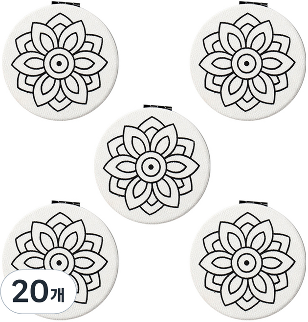 민화샵 패브릭 손거울, 20개, 단청