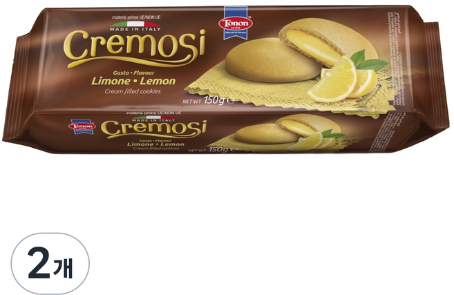 몬비소 크레모시 레몬 크림 쿠키, 150g, 2개