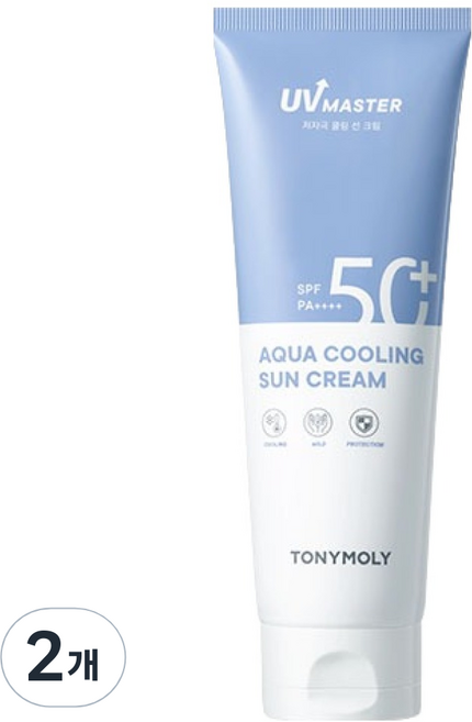 TONYMOLY UV MASTER 水潤涼感防曬霜 SPF50+ PA++++, 2個, 150ml