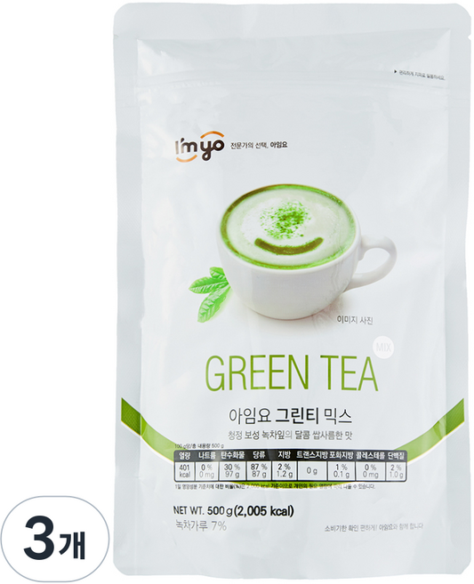 아임요 그린티 믹스 파우더, 500g, 1개입, 3개