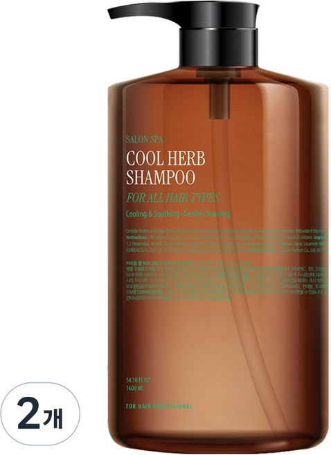 커리쉴 쿨 허브 샴푸, 2개, 1.6L