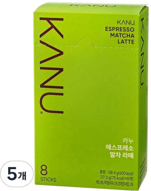 KANU 濃縮抹茶拿鐵, 17.3g, 8入, 5個