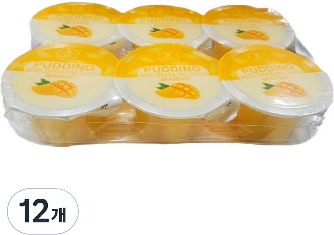 스위코 새콤달콤 스위코 망고 푸딩, 80g, 12개