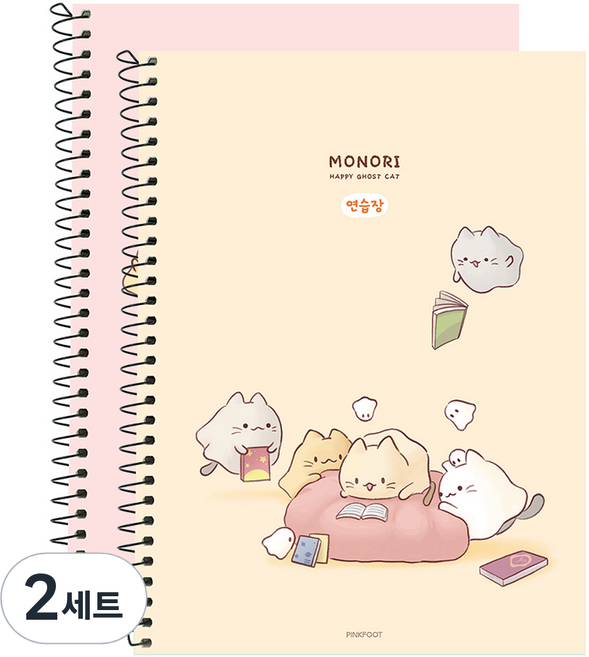 핑크풋 모노리 연습장 4종 랜덤 2p 세트, 랜덤발송, 2세트