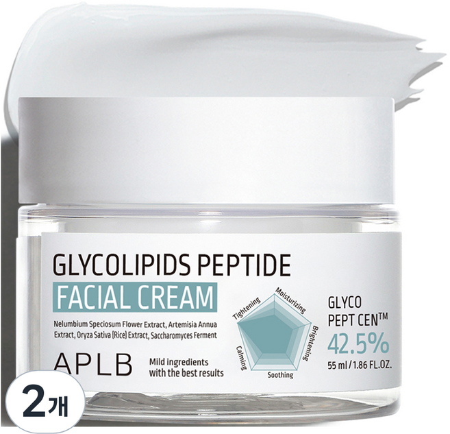 APLB 글라이코리피드 펩타이드 페이셜 크림, 2개, 55ml