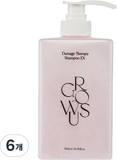 그로우어스 데미지 테라피 샴푸 EX, 500ml, 6개