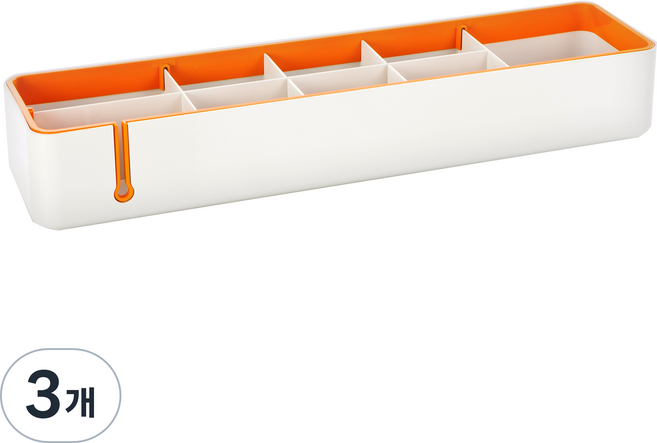 리템 마이룸 유니 데스크 오거나이져, 오렌지, 3개