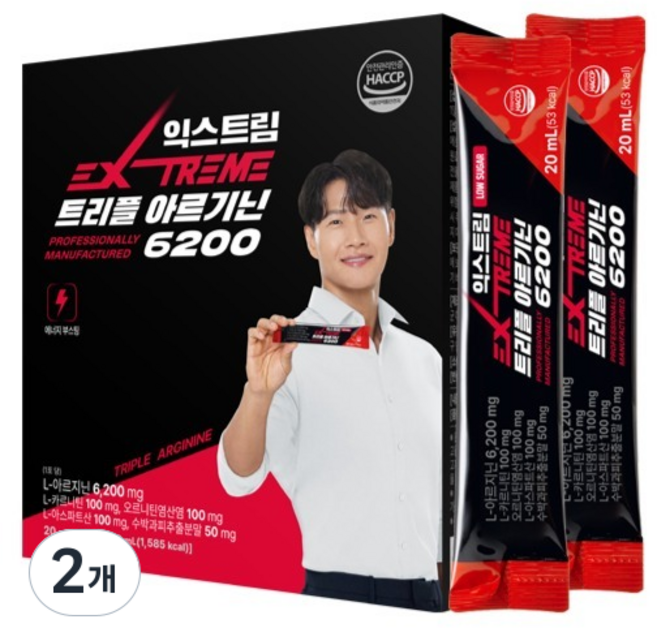 익스트림 트리플 아르기닌 6200, 600ml, 2개