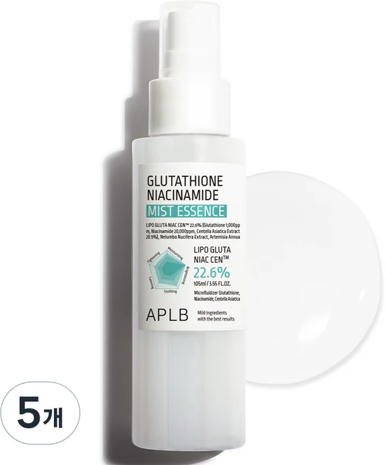 APLB 글루타치온 나이아신아마이드 미스트 에센스, 105ml, 5개 - 쿠팡