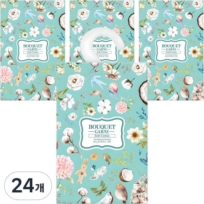 부케가르니 퍼퓸드 샤쉐 본품, 20g, 24개, 소프트코튼