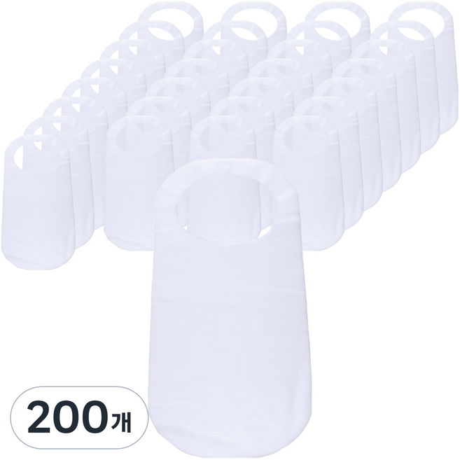 올데이키친 일회용 앞치마, 화이트, 200개