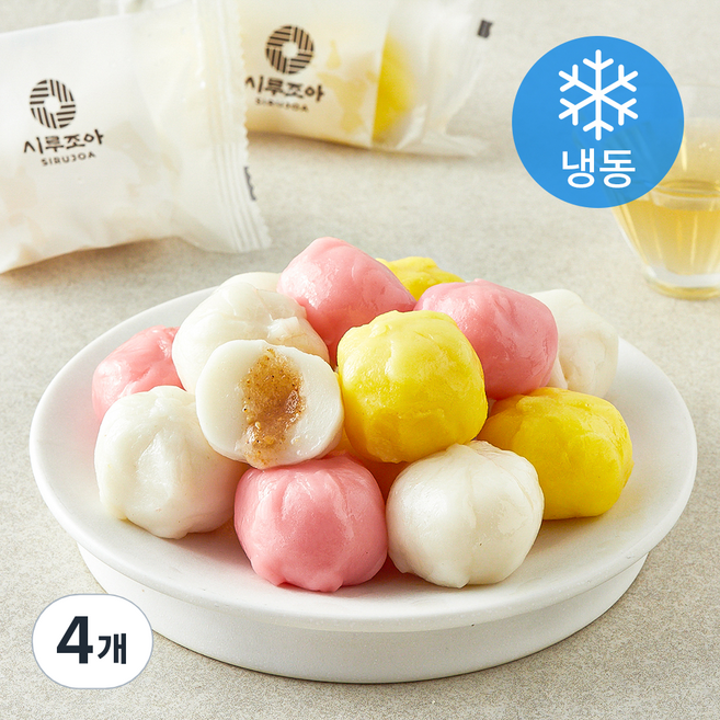 시루조아 굳지않는 삼색 모듬 꿀떡 (냉동), 320g, 4개, 1개입