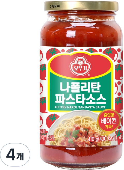 오뚜기 나폴리탄 파스타소스, 410g, 4개
