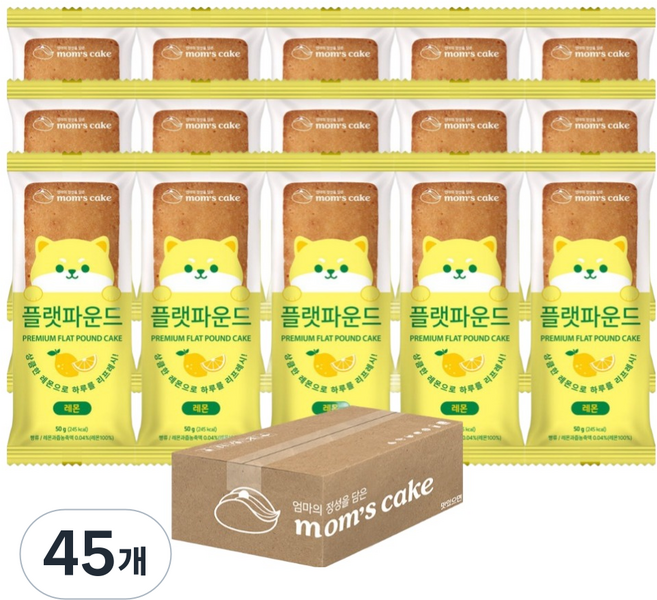 맘스케이크 플랫파운드 레몬, 45개, 50g