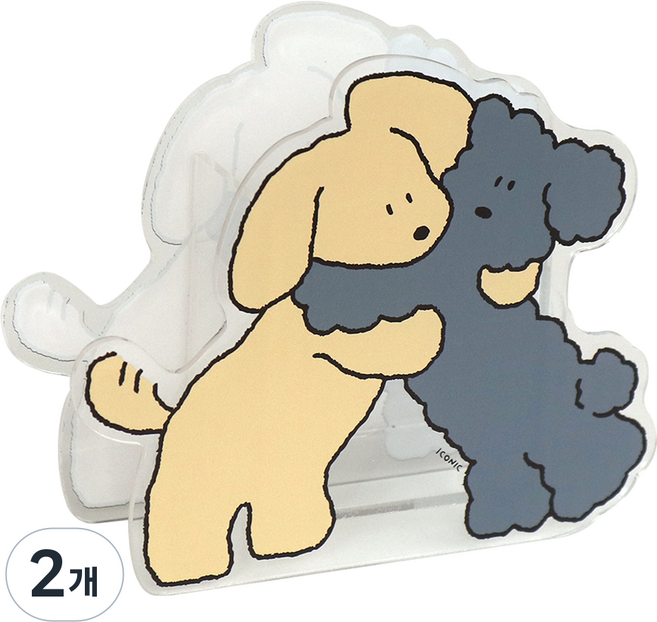 ICONIC Friends 壓克力筆筒 03 Cuddle, 2個, 混合色