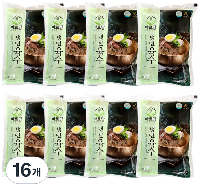 바르담 냉면육수, 350g, 16개