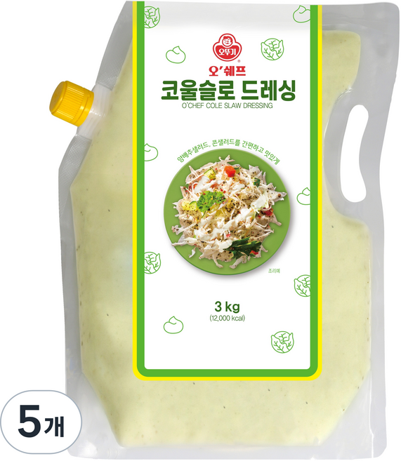 오뚜기 오쉐프 코울슬로 드레싱, 3kg, 5개