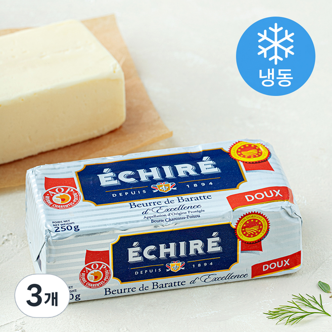 에쉬레 버터 (냉동), 250g, 3개