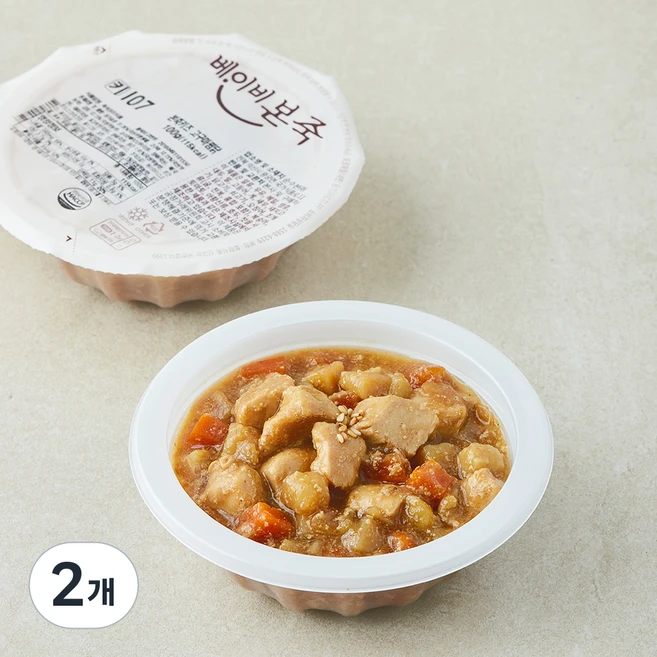 본죽키즈 고구마 찜닭, 100g, 2개 - 쿠팡