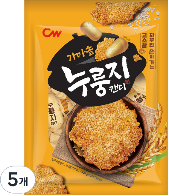청우식품 누룽지캔디, 420g, 5개